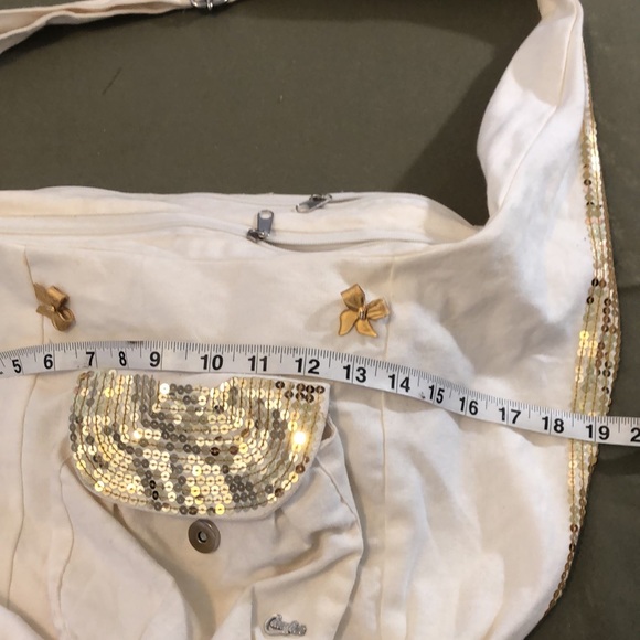 CANDIE’S hobo shoulder gold tone sequined BAG - Picture 14 of 16